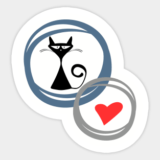 Love CAT, Cat lover, pet lover, My cat Sticker